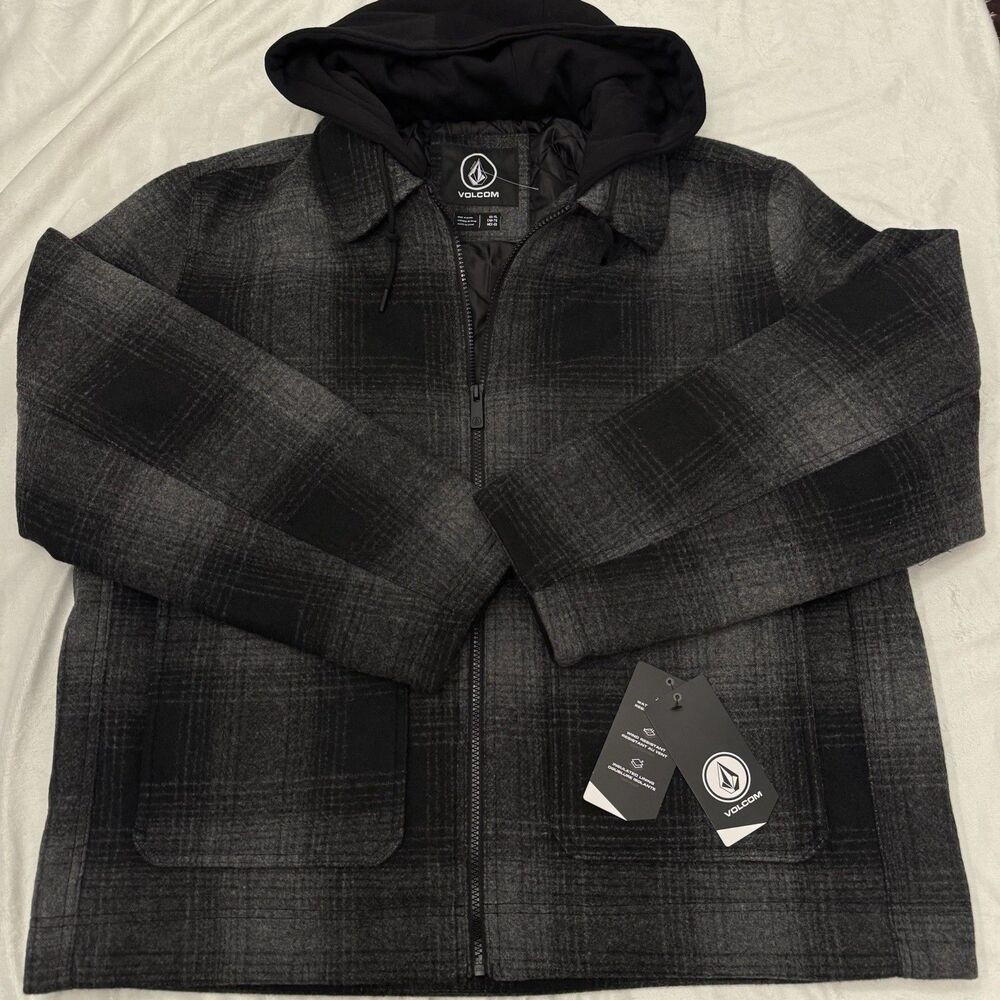 Volcom Insulated Hooded Flannel Jacket